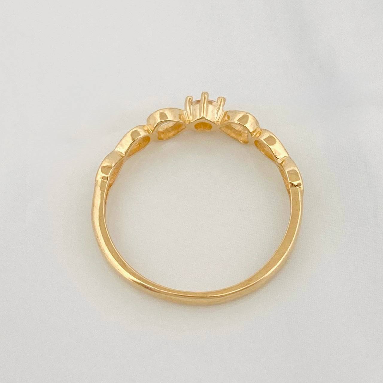 Anillo Solitario Infinito 1.65g / T7 Oro Amarillo 18K