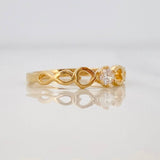 Anillo Solitario Infinito 1.65g / T7 Oro Amarillo 18K