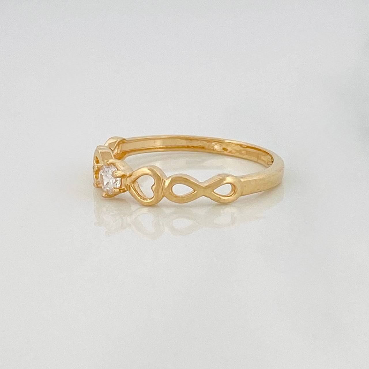 Anillo Solitario Infinito 1.65g / T7 Oro Amarillo 18K