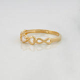 Anillo Solitario Infinito 1.65g / T7 Oro Amarillo 18K