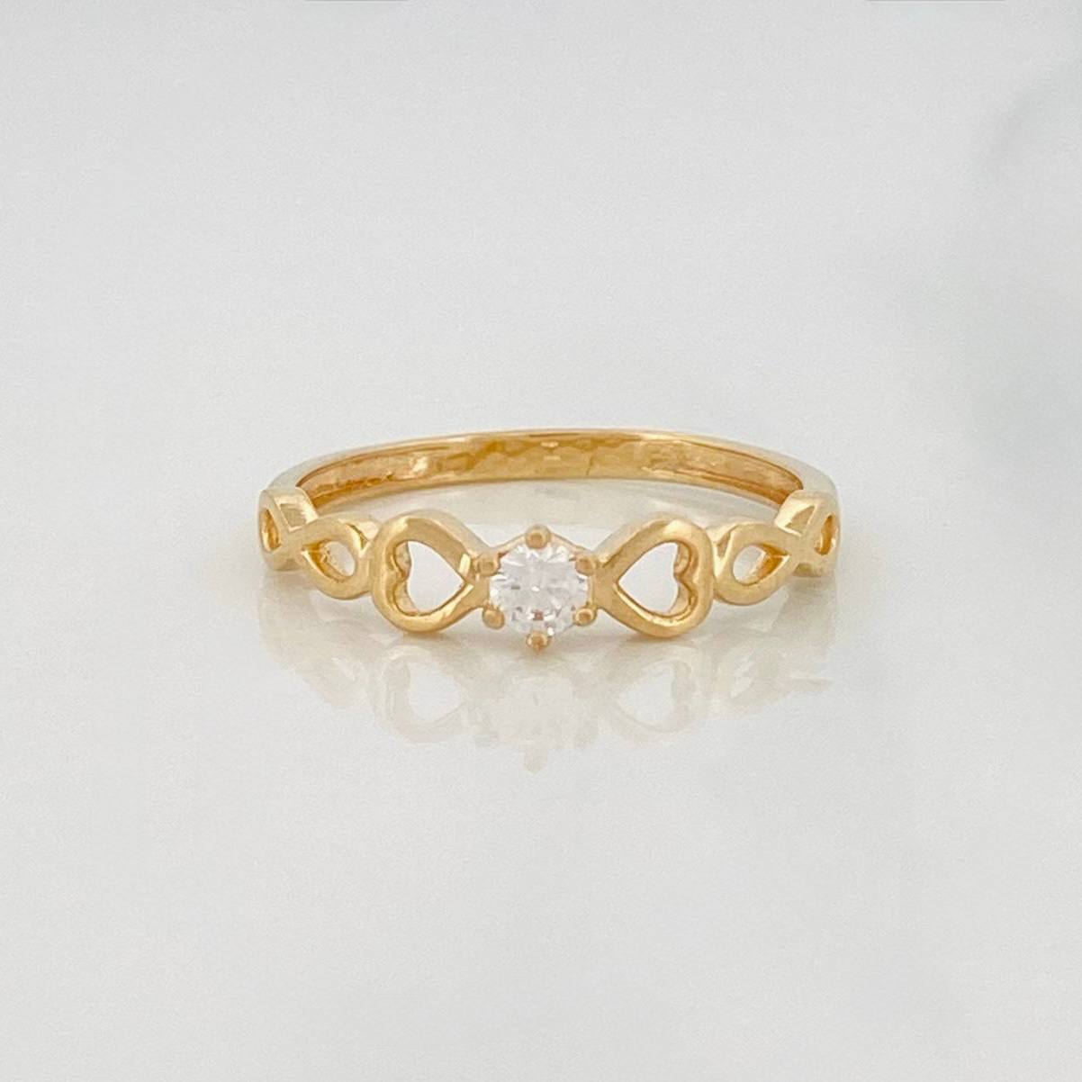 Anillo Solitario Infinito 1.65g / T7 Oro Amarillo 18K