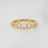Anillo Solitario Infinito 1.65g / T7 Oro Amarillo 18K