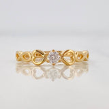 Anillo Solitario Infinito 1.65g / T7 Oro Amarillo 18K