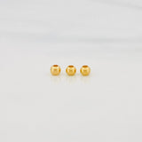 Plain Bead 3mm Yellow Gold 18K