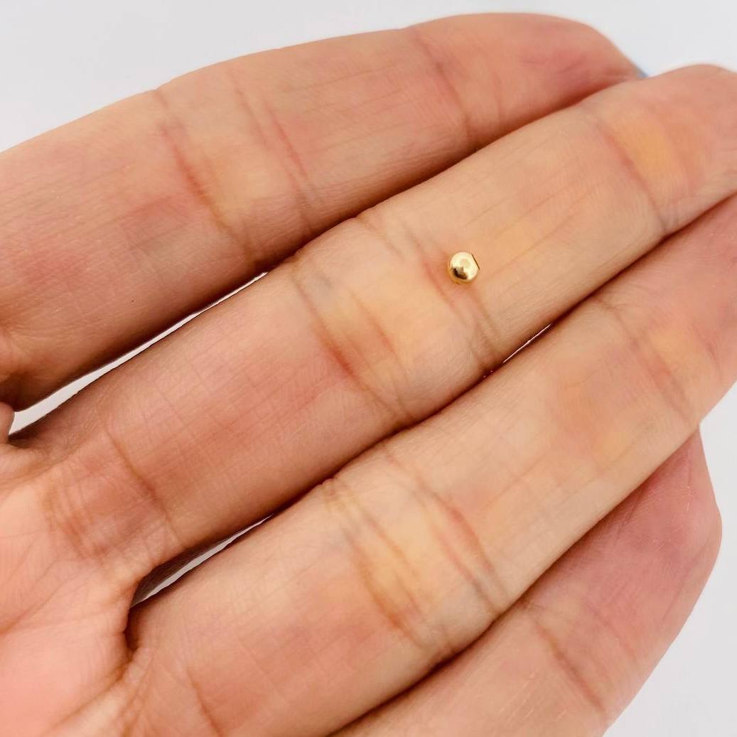 Plain Bead 3mm Yellow Gold 18K