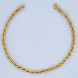 Rope Bracelet 3.05gr / 8.0in / +3 18K Gold $