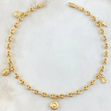 GC Anklet Pendants 5.1gr / 9.8in / 18K Gold