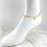 GC Anklet Pendants 5.1gr / 9.8in / 18K Gold