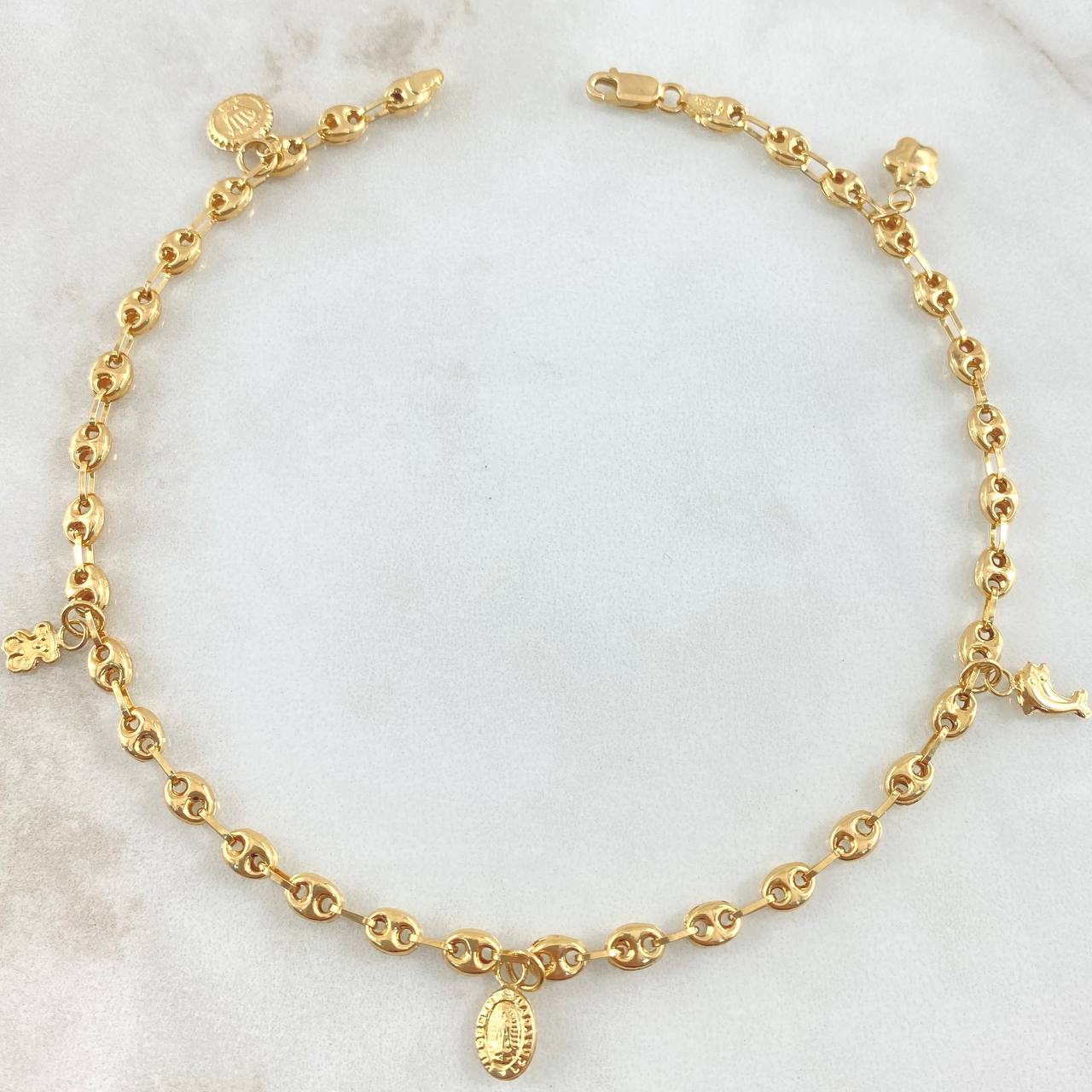 GC Anklet Pendants 5.1gr / 9.8in / 18K Gold