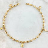 GC Anklet Pendants 5.1gr / 9.8in / 18K Gold