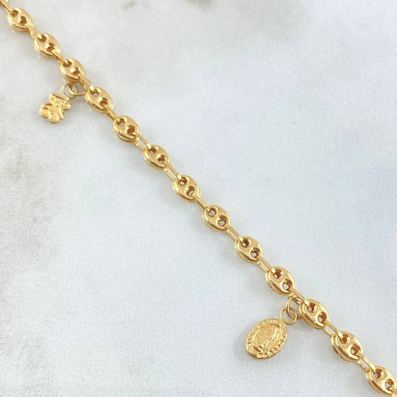 GC Anklet Pendants 5.1gr / 9.8in / 18K Gold