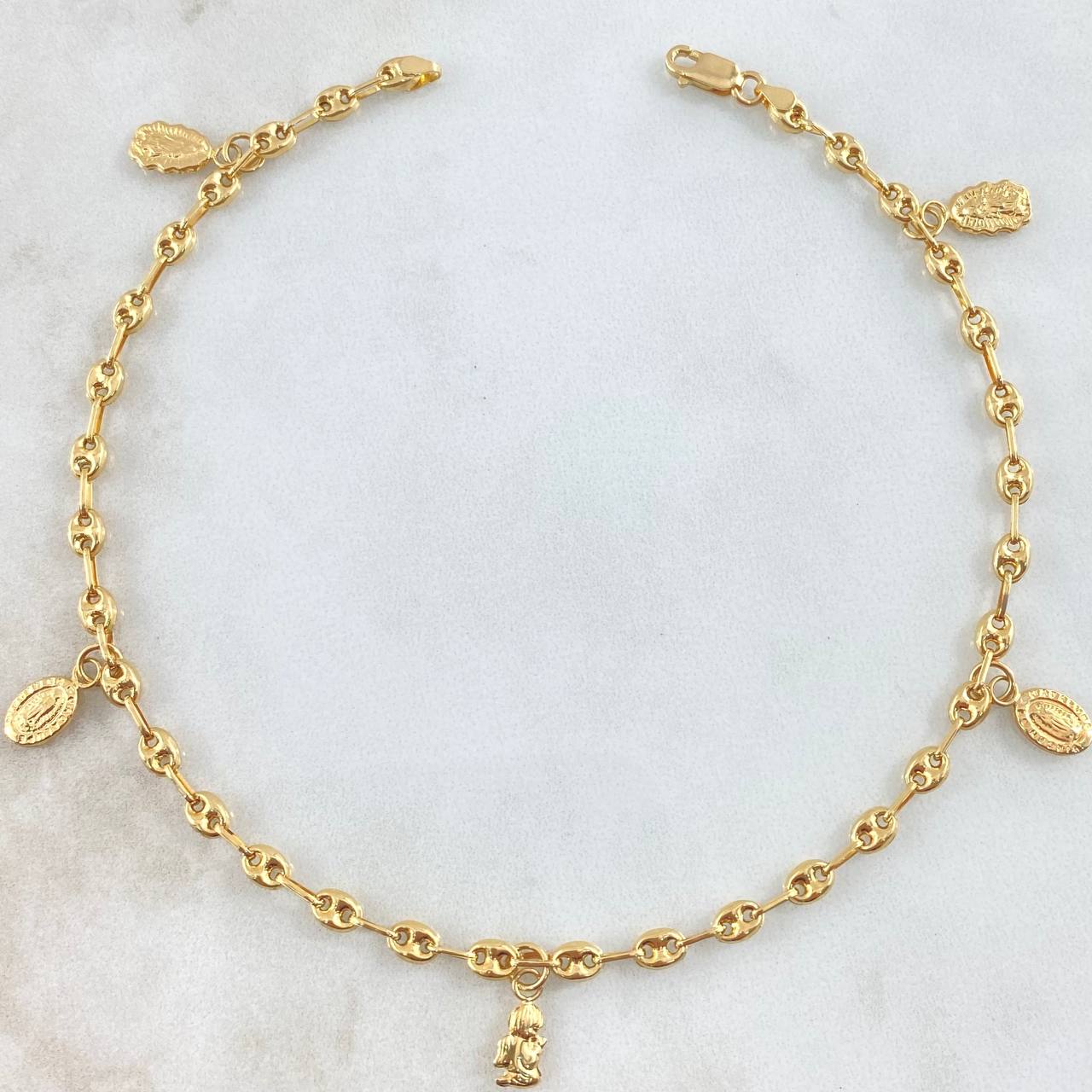 GC Anklet Pendants 4.45gr / 9.8in / 18K Gold