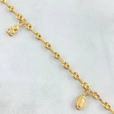 GC Anklet Pendants 4.45gr / 9.8in / 18K Gold