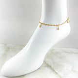 GC Anklet Pendants 4.45gr / 9.8in / 18K Gold