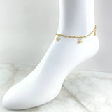 GC Anklet Pendants 4.6gr / 9.8in / 18K Gold