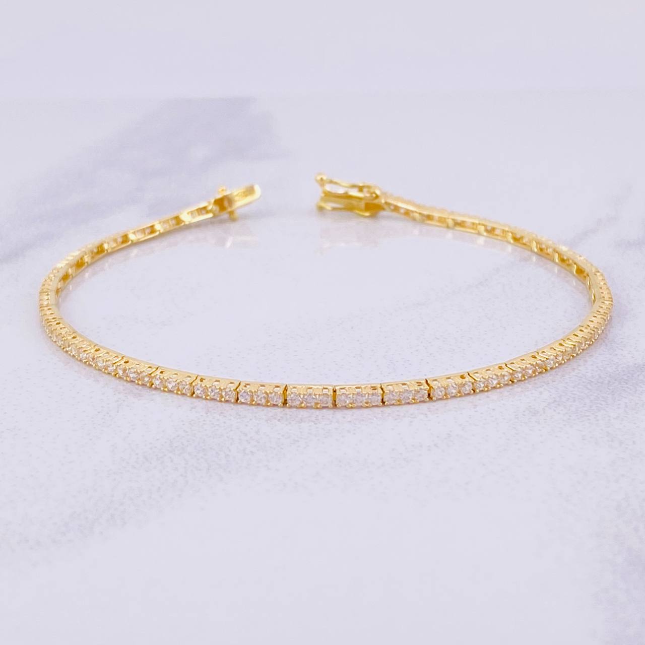Tennis Bracelet 4.2g / 7 in / 1.8mm Yellow Gold 18K