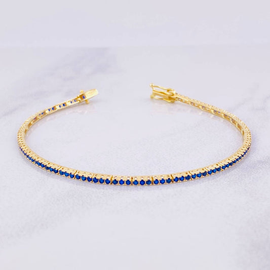 Pulso Tenis 3.7g / 6 1/2 in / 1.8mm Oro Amarillo 18K