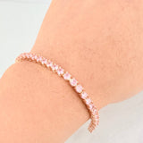 Tennis Bracelet 11g / 6 1/2 in / 3.3mm Rose Gold 18K