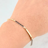 Tennis Bracelet Linear 5.9g / 8 in / 1.95mm Two-Tone Yellow White Gold 18K