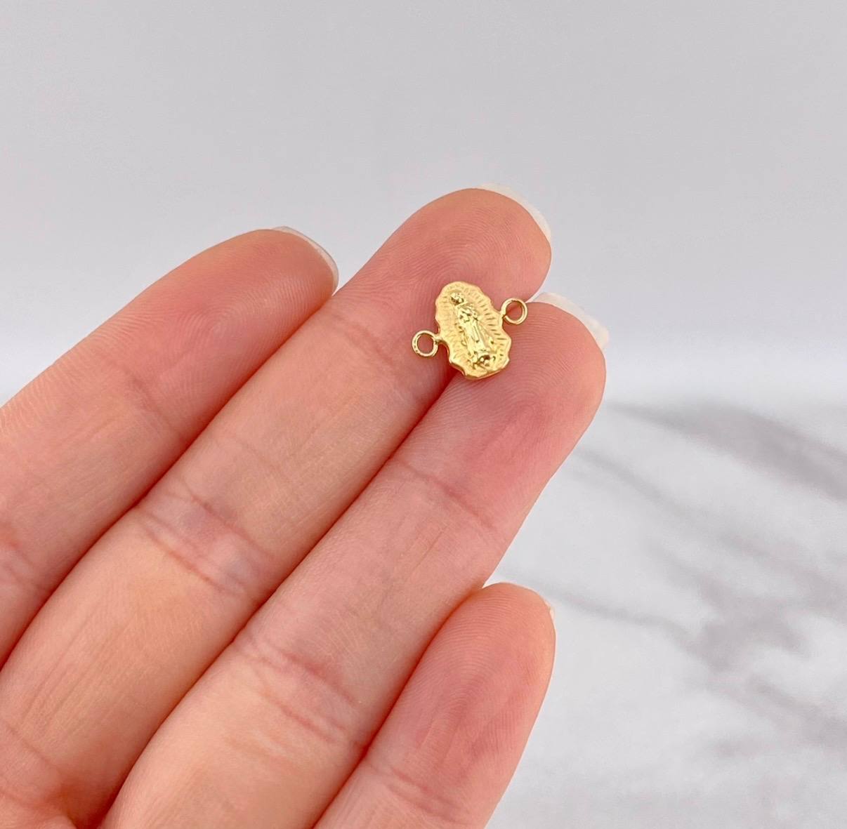 Herraje Virgen de Guadalupe 0.25g / 1/2 in Oro Amarillo 18K