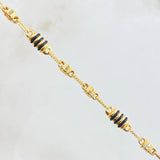 Pulso Rustico Cubo 4.45gr / 8 3/4 in / Oro Amarillo 18K *