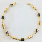 Pulso Rustico Cilindro Rayado 4.85gr / 8 1/2 in / Oro Amarillo 18K *