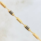 Pulso Rustico Cilindro Rayado 4.85gr / 8 1/2 in / Oro Amarillo 18K *