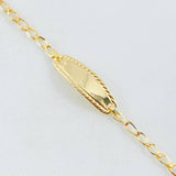 Pulso Bebé Espiga 1.35gr / 6 1/4 in / Oro Amarillo 18K