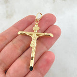 Dije Cruz Cristo 2.45gr / 2 1/4 in / Oro Amarillo 18K