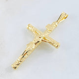 Dije Cruz Cristo 3gr / 2 1/4 in / Oro Amarillo 18K !