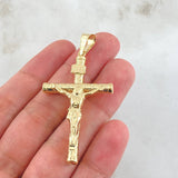 Dije Cruz Cristo 3gr / 2 1/4 in / Oro Amarillo 18K !
