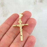 Dije Cruz Cristo 1.7gr / 1 3/4 in / Oro Amarillo 18K