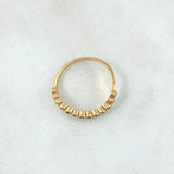 Wavy Circles Ring 1.8gr / Size 7 1/4 / Green Zircons Yellow Gold