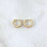 Hoop Earrings Segmented Basteado Hoop 1.8gr / 1cm / Multicolor Zircons 18K Yellow Gold ©