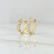 Hoop Earrings Double Track Basteado 1.45gr / 1.1cm (0.4in) / Nac.Esp. 18K Gold *