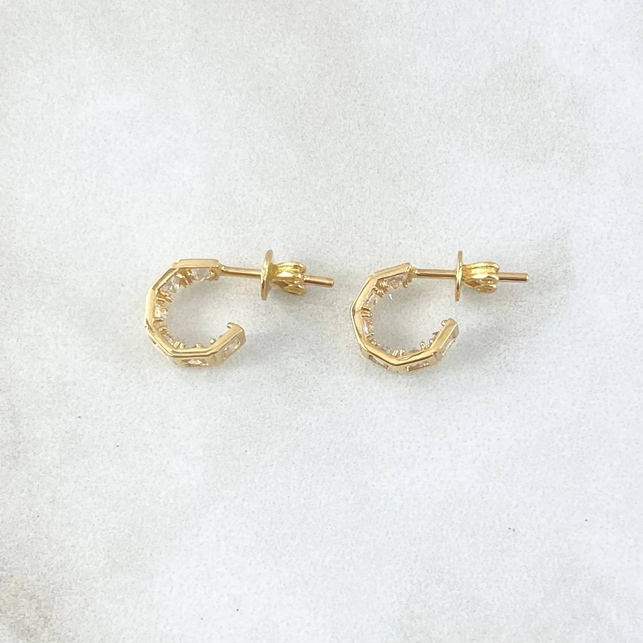 Topos Carril Basteado Segmentado 2.2gr / 9mm Oro Amarillo 18K *