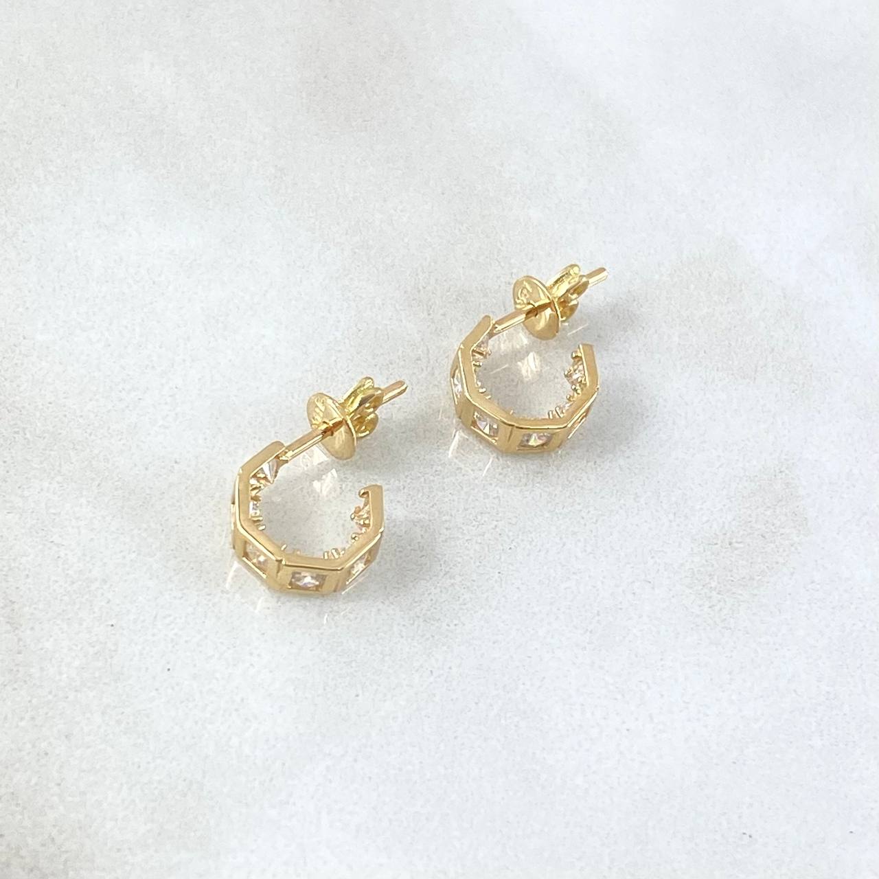 Topos Carril Basteado Segmentado 2.2gr / 9mm Oro Amarillo 18K *