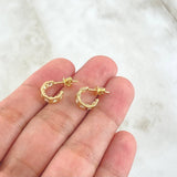 Topos Carril Basteado Segmentado 2.2gr / 9mm Oro Amarillo 18K *