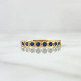 Bubbling Eyes Ring 1.7gr / T7 / Royal Blue Zircons 18K Yellow Gold ©