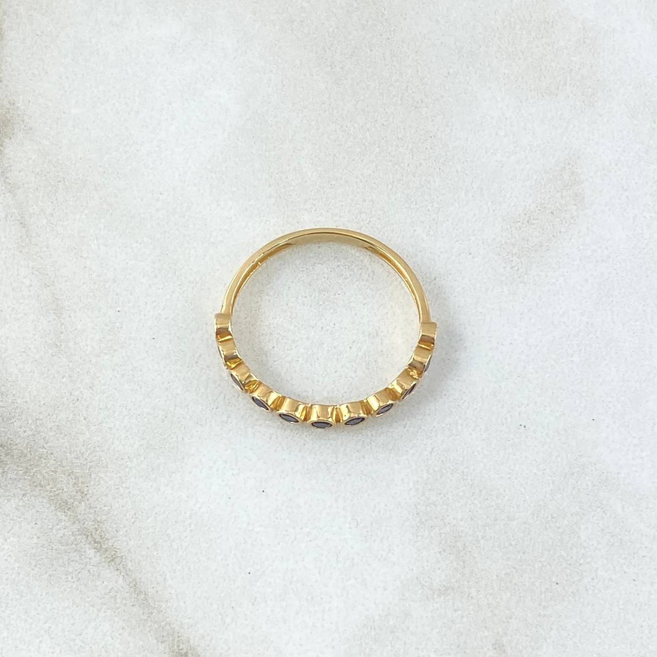 Bubbling Eyes Ring 1.7gr / T7 / Royal Blue Zircons 18K Yellow Gold ©