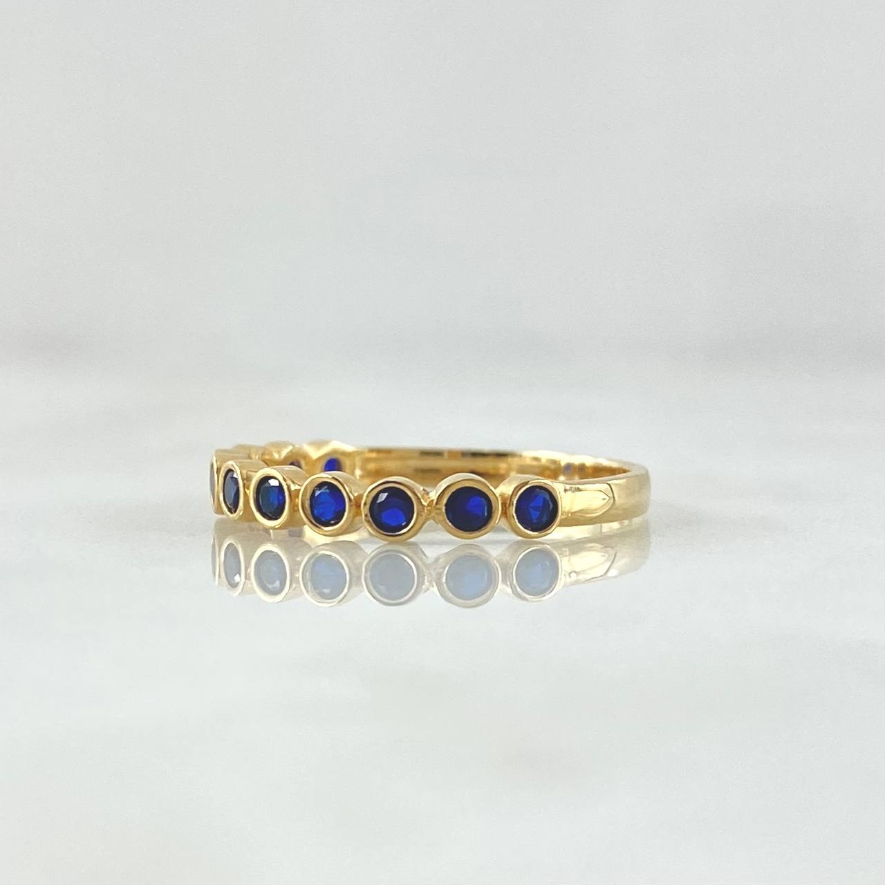 Bubbling Eyes Ring 1.7gr / T7 / Royal Blue Zircons 18K Yellow Gold ©