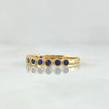 Bubbling Eyes Ring 1.7gr / T7 / Royal Blue Zircons 18K Yellow Gold ©