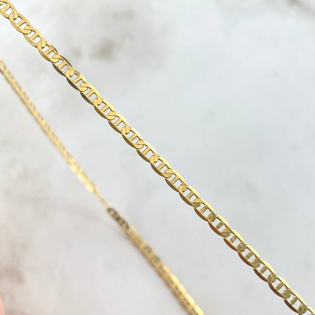 Flat Mariner Chain 6.3gr / 50cm / 2.7mm Polished Yellow Gold +3 18K *