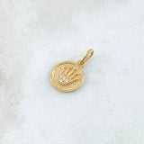 Pendant Medal Crown 0.85gr / 1.8cm / Punteada 18K Gold ©