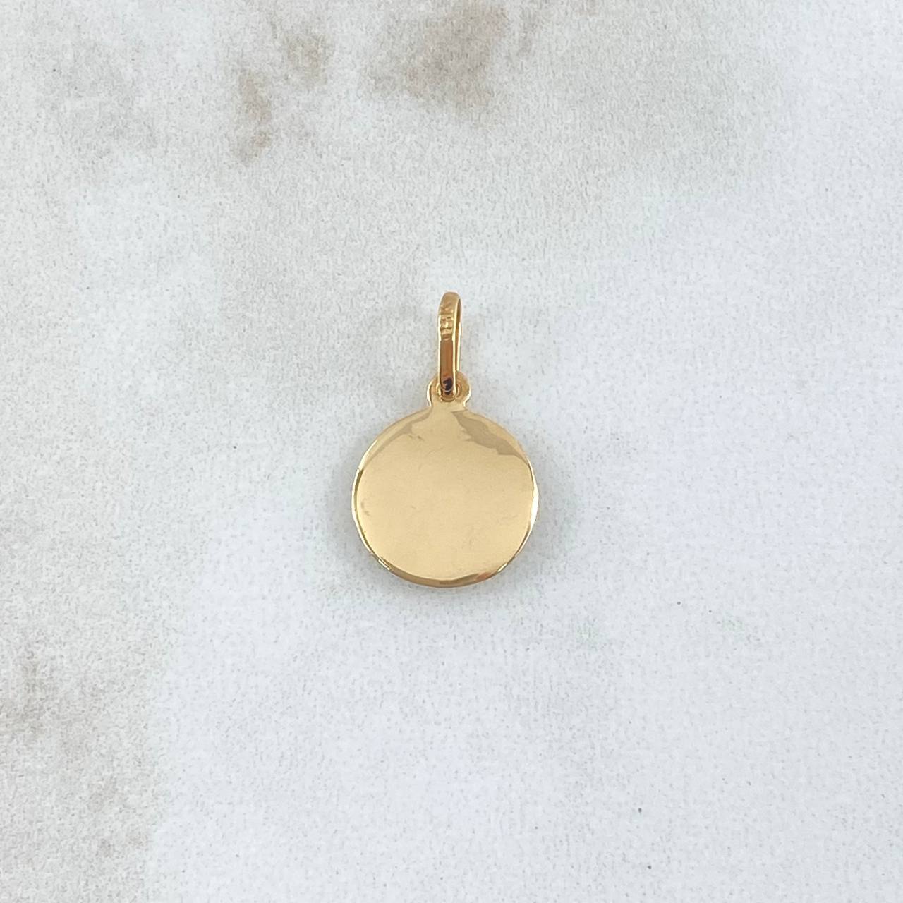 Pendant Medalla Corona RX 1gr / 1.8cm / Punteada 18K Yellow Gold ©