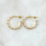 Topos Burbuja Intersecta 4.65gr / 2.6cm / Broche Mariposa Circones Lilas Oro Amarillo 18K ©