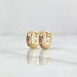 Candongas Carril Basteado Segmentado 1.9gr / 1cm / Circones Lilas Oro Amarillo 18K ©