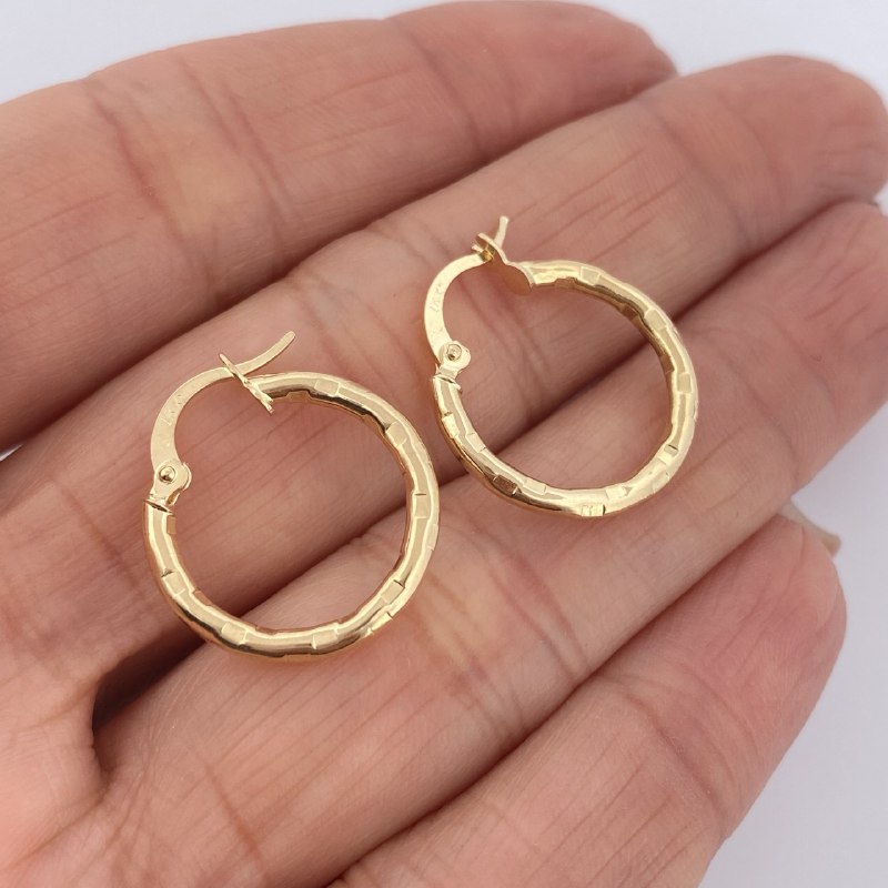 Candongas Sandra 1.3gr / 3/4 in / Oro Amarillo 18K &