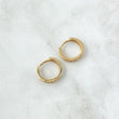 Hoop Earrings Track 1.85gr / 1.3cm / White Zircons 18K Yellow Gold *