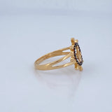 Steering Wheel Anchor Ring 2.75gr / Size 7 3/4 / 18K Gold &